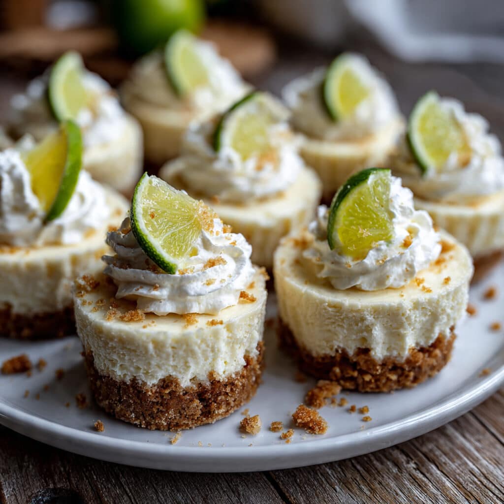 Mini Key Lime Cheesecakes