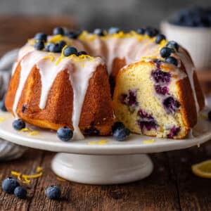 Lemon Blueberry Pound Cake with Lemon Glaze 8 Lemon blueberry pound cake