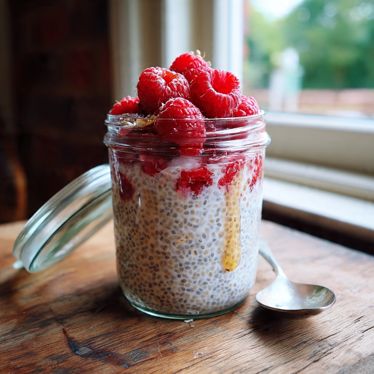 Vanilla Raspberry Chia Pudding