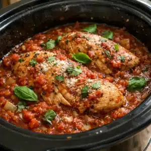 Slow Cooker Tomato Basil Chicken