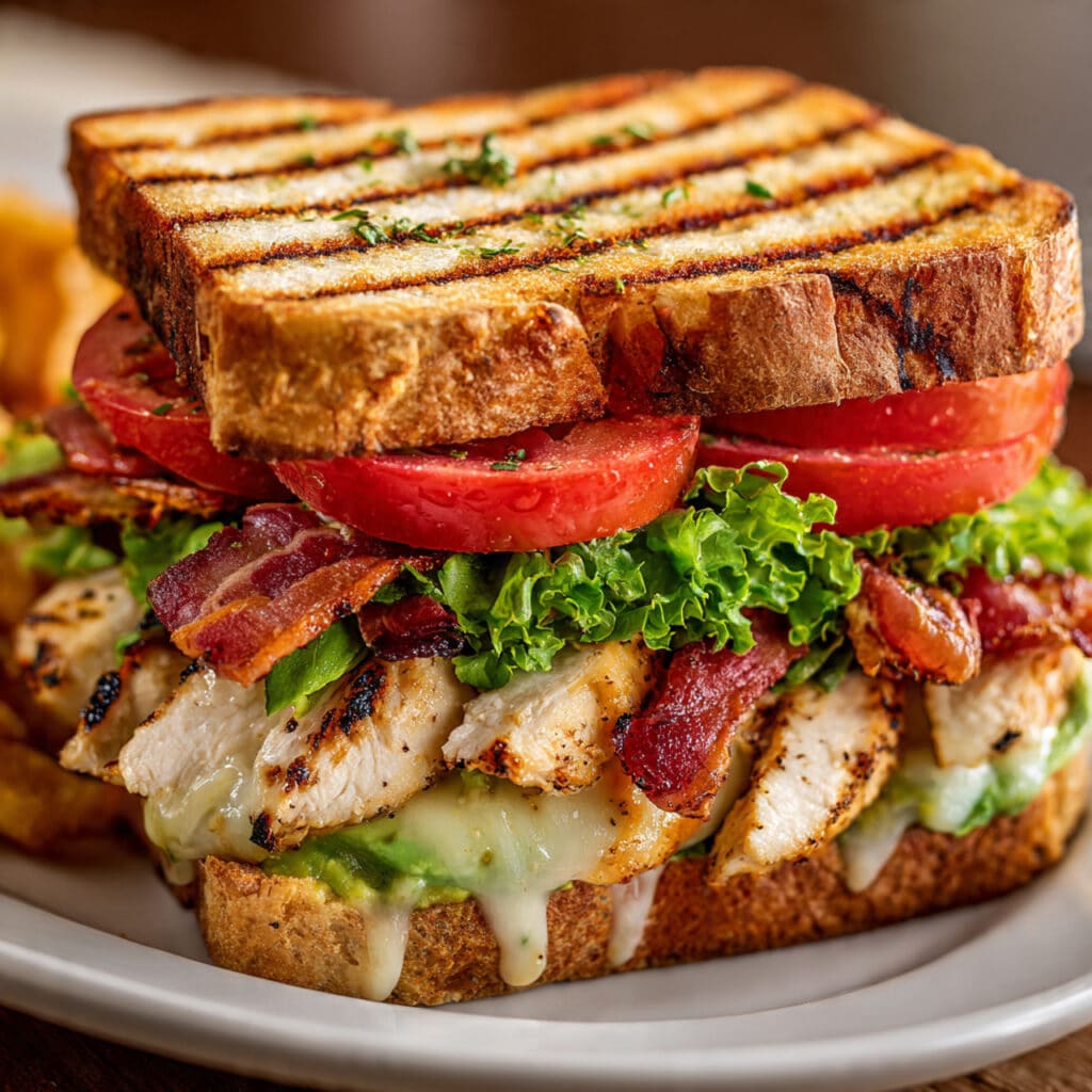 Bacon Grilled Chicken Avocado Sandwich