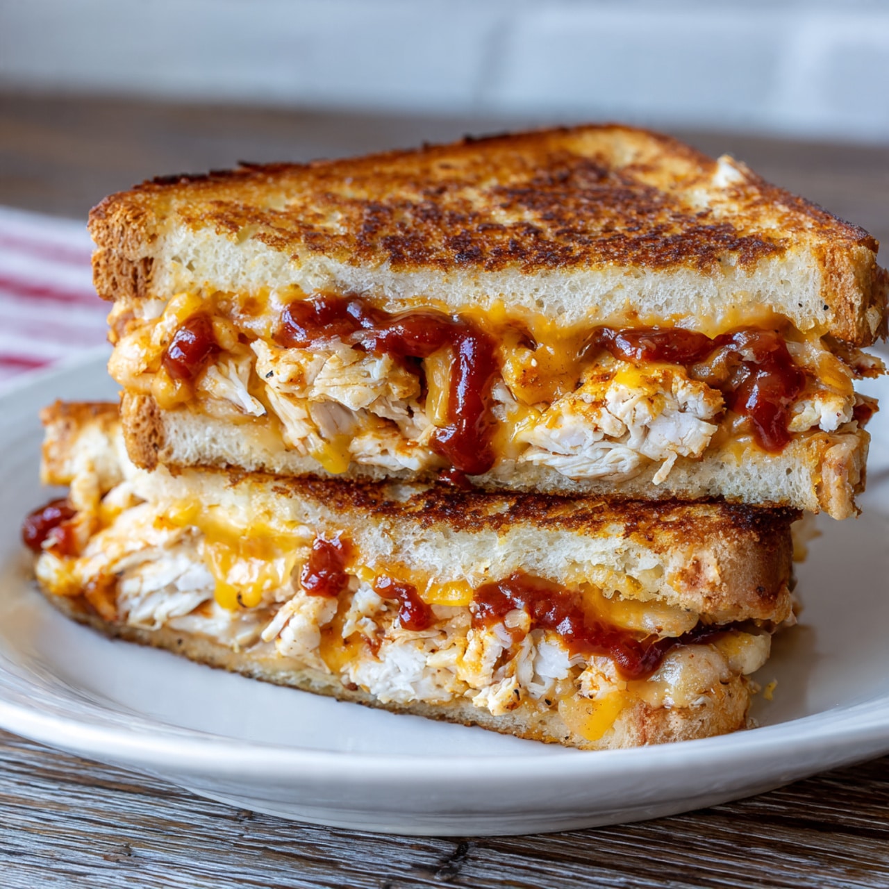 BBQ Chicken Grilled Cheese