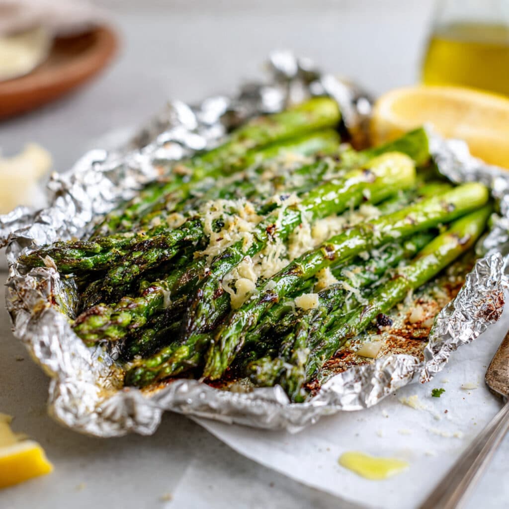 Grilled Parmesan Asparagus in Foil Packets