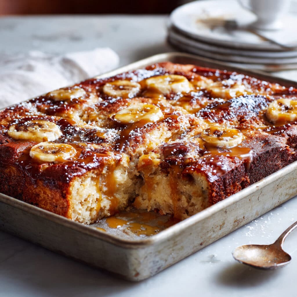 Banana Bread Pudding Cake