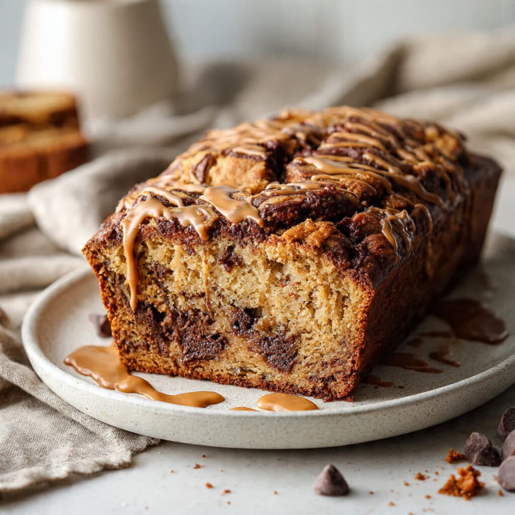 Peanut Butter Chocolate Banana Bread 8 Peanut Butter Chocolate Banana Bread