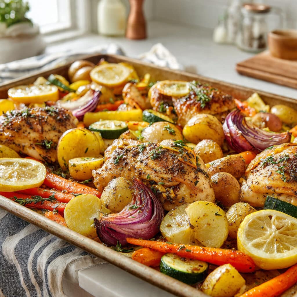 Sheet Pan Lemon Herb Chicken and Vegetables