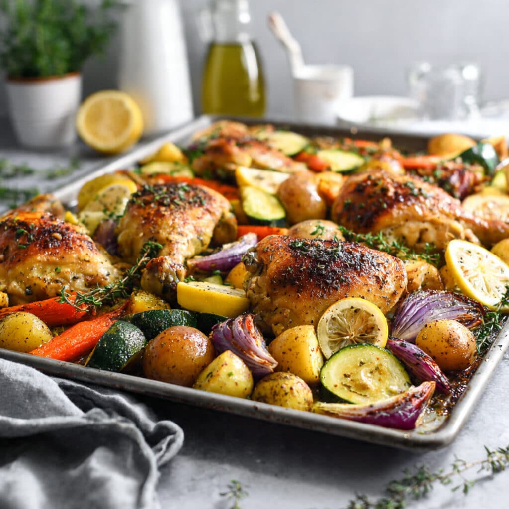 Sheet Pan Lemon Herb Chicken and Vegetables