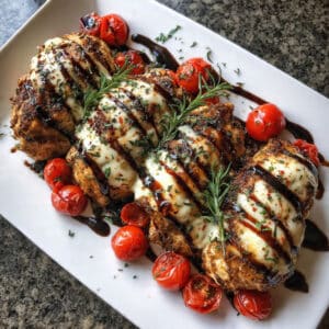 Balsamic Chicken with Mozzarella Cheese