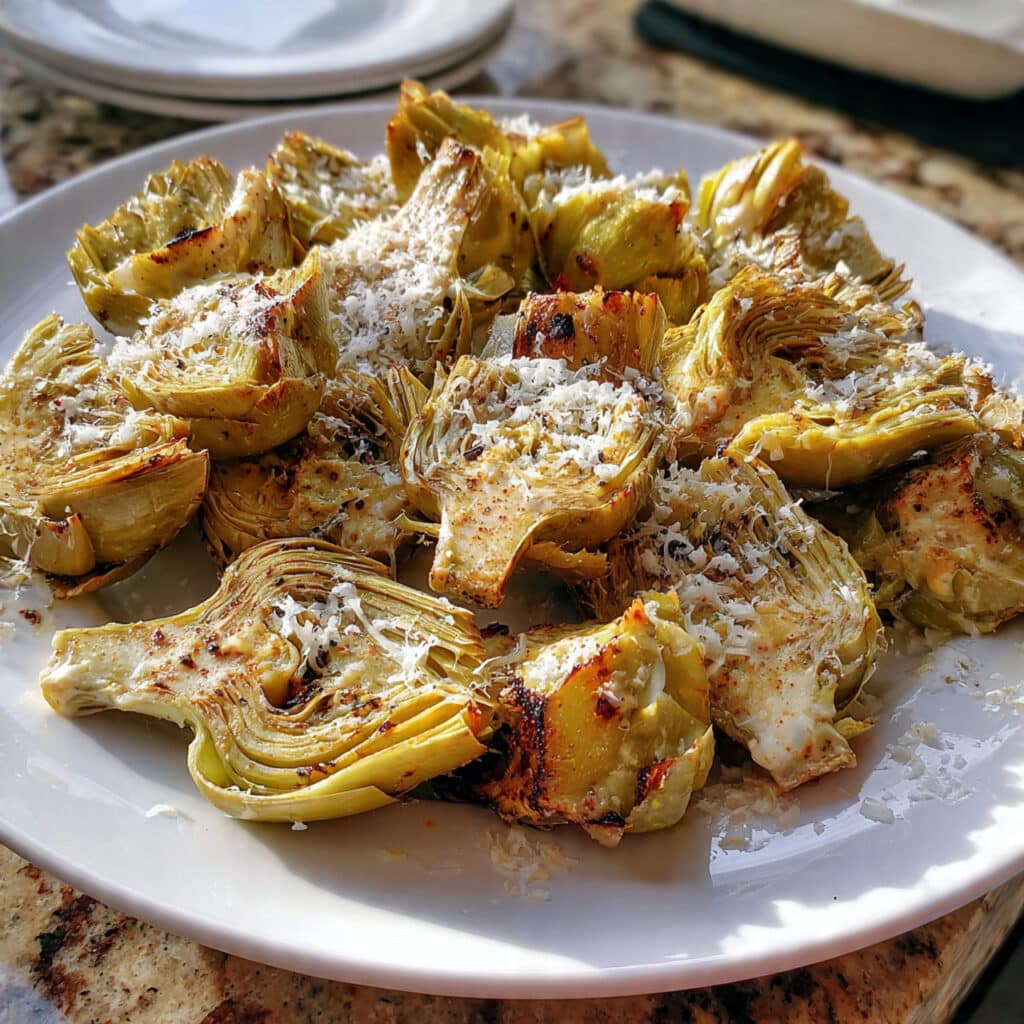 Air Fryer Artichoke Hearts with Garlic Aioli