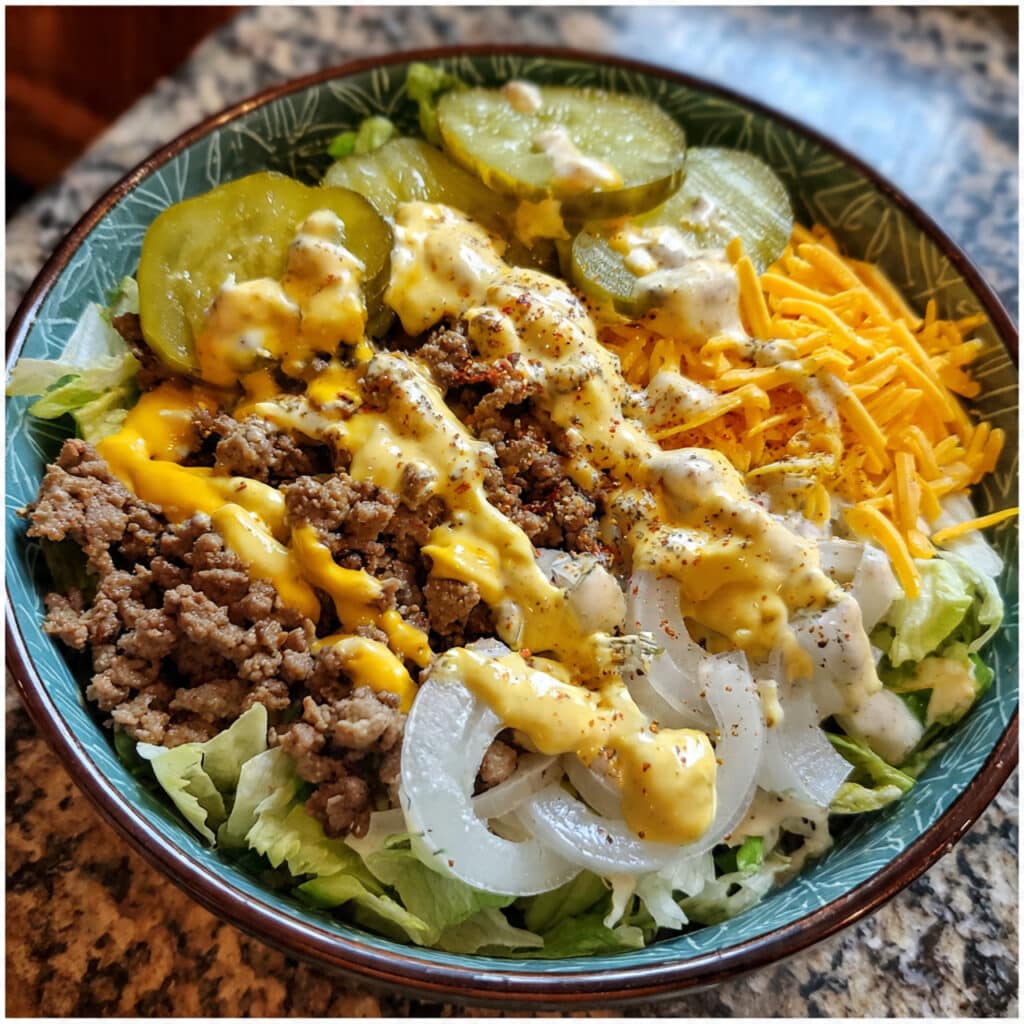 Keto Big Mac Salad Bowl