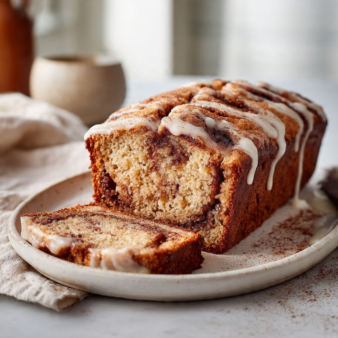 Cinnamon Roll Banana Bread