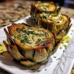 Roasted Artichokes with Garlic Butter