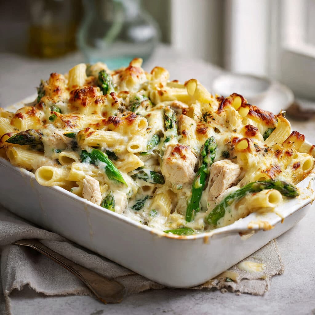 Chicken and Asparagus Pasta Bake