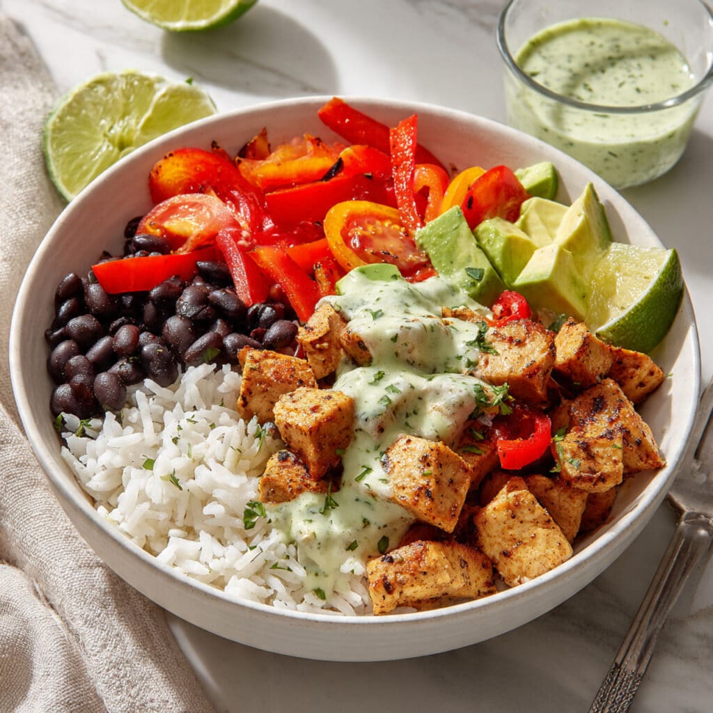 Chicken Fajita Rice Bowl
