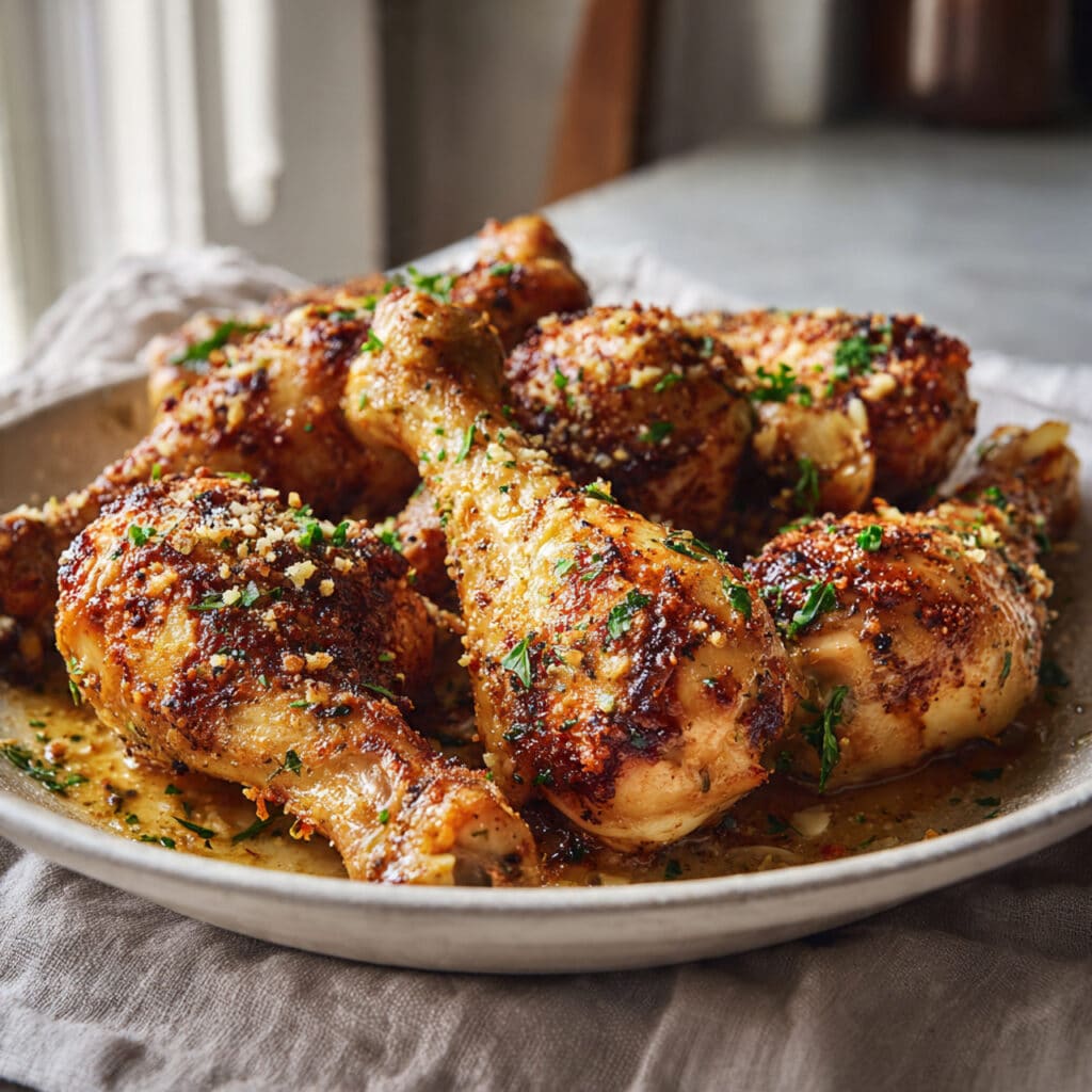Garlic Parmesan Chicken Legs