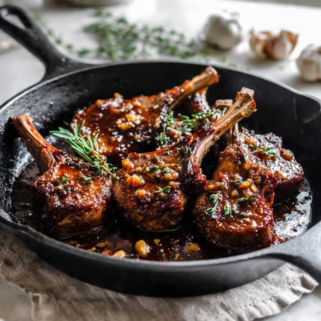 Honey Garlic Glazed Lamb Chops