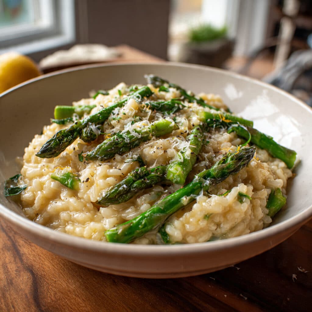 Instant Pot Lemon Asparagus Risotto