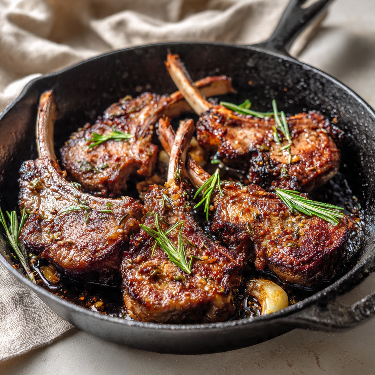 Pan Seared Lamb Chops