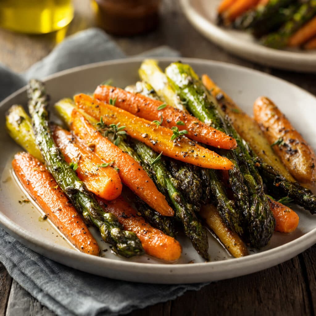 Roasted Asparagus and Carrots