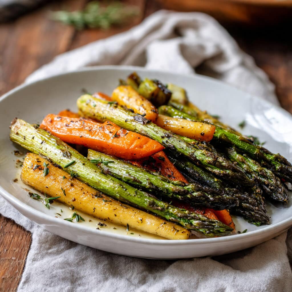 Roasted Asparagus and Carrots