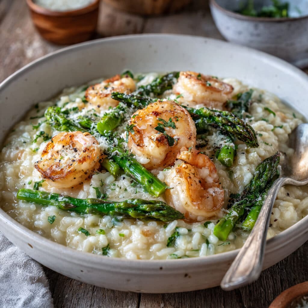 Shrimp and Asparagus Risotto