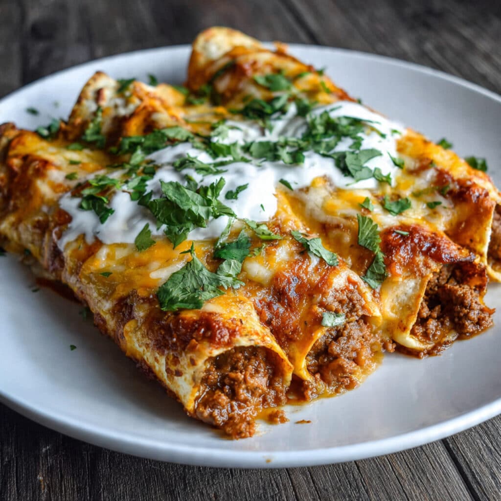 5 Ingredient Beef Enchiladas