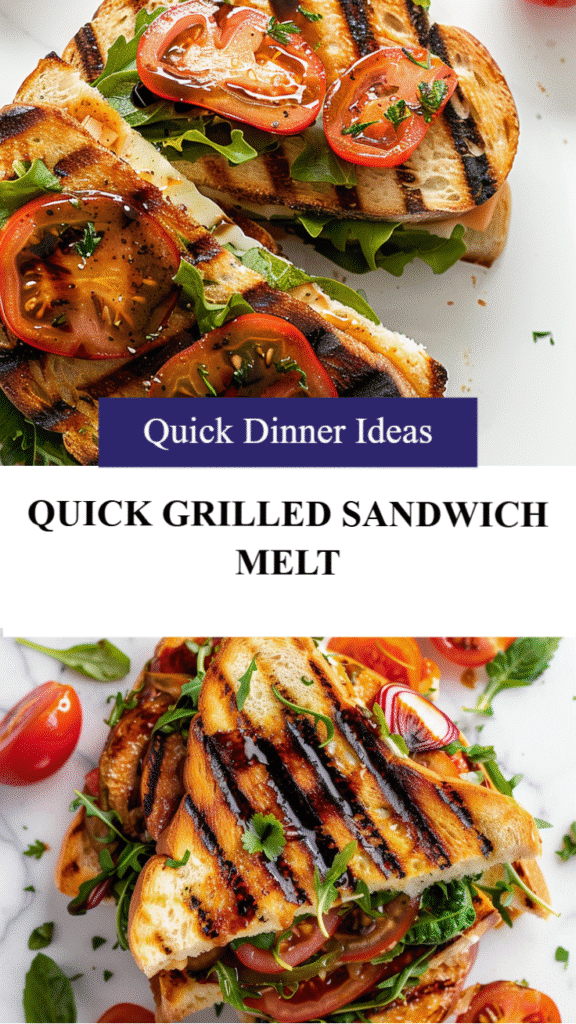 Grilled Balsamic Vinaigrette Sandwich Melt 5 Grilled Balsamic Vinaigrette Sandwich Melt