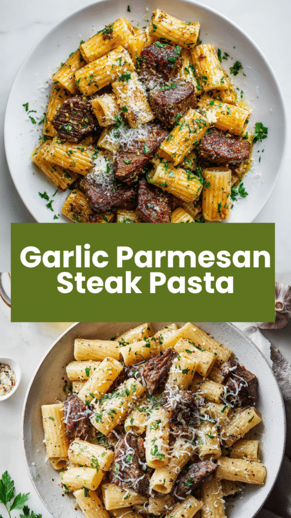 Garlic Parmesan Steak Pasta 5 Garlic Parmesan Steak Pasta