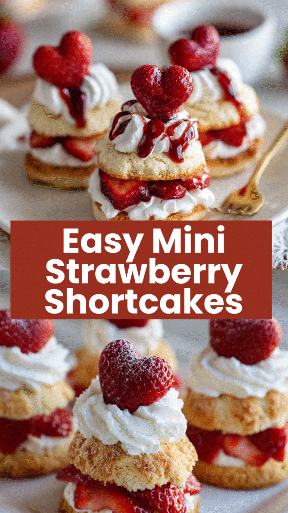 Valentine Mini Strawberry Shortcakes 5 Valentine Mini Strawberry Shortcakes