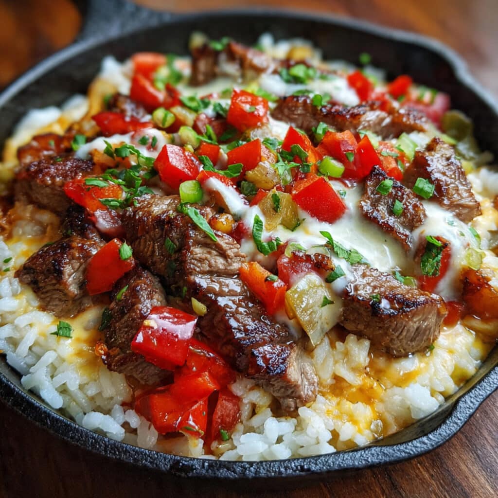 Steak Queso Rice