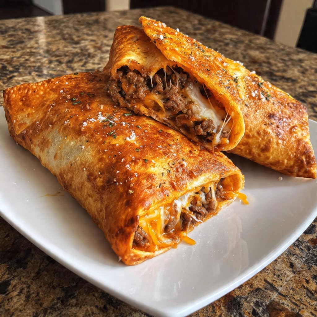 Beef and Cheese Chimichangas