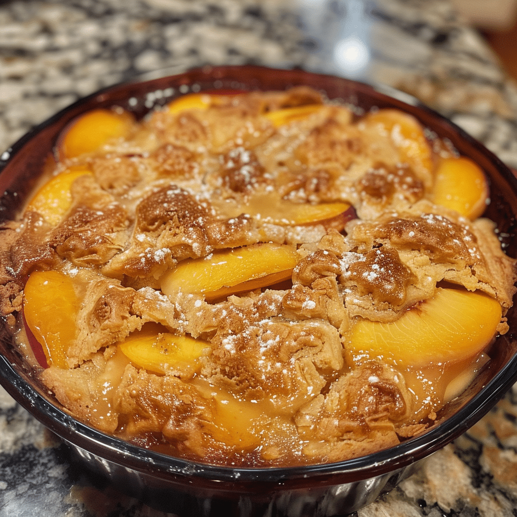 Peach Cobbler with Cake Mix