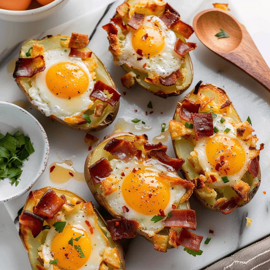Twice Baked Loaded Breakfast Potatoes