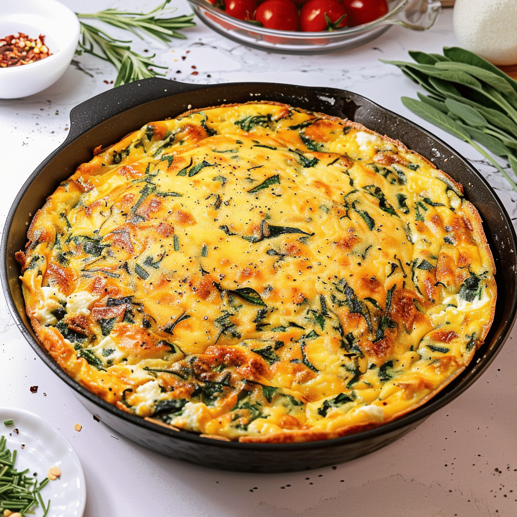 Cottage Cheese Spinach Crustless Quiche