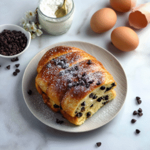 Chocolate Chip Vanilla Custard Brioche