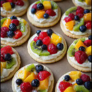 Sugar Cookie Fruit Pizzas