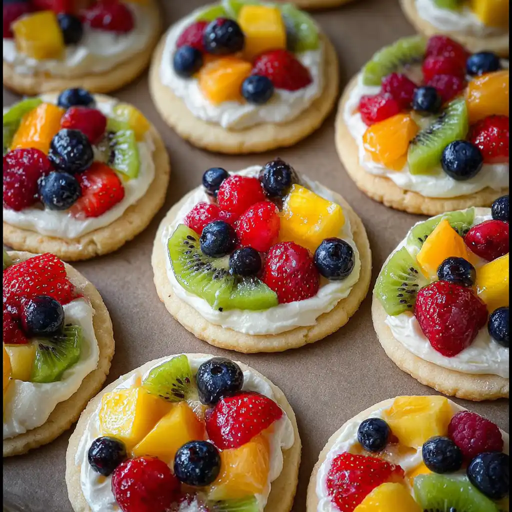 Sugar Cookie Fruit Pizzas