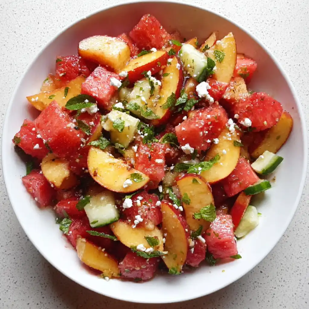 Peach Watermelon Salad: Refreshing Summer Delight