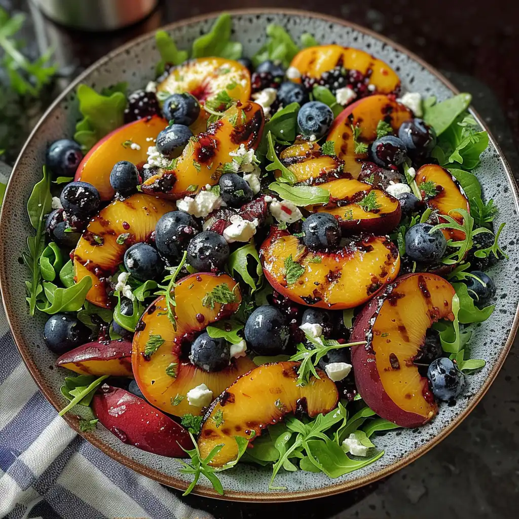Grilled Peach Blueberry Salad – A Refreshing Delight
