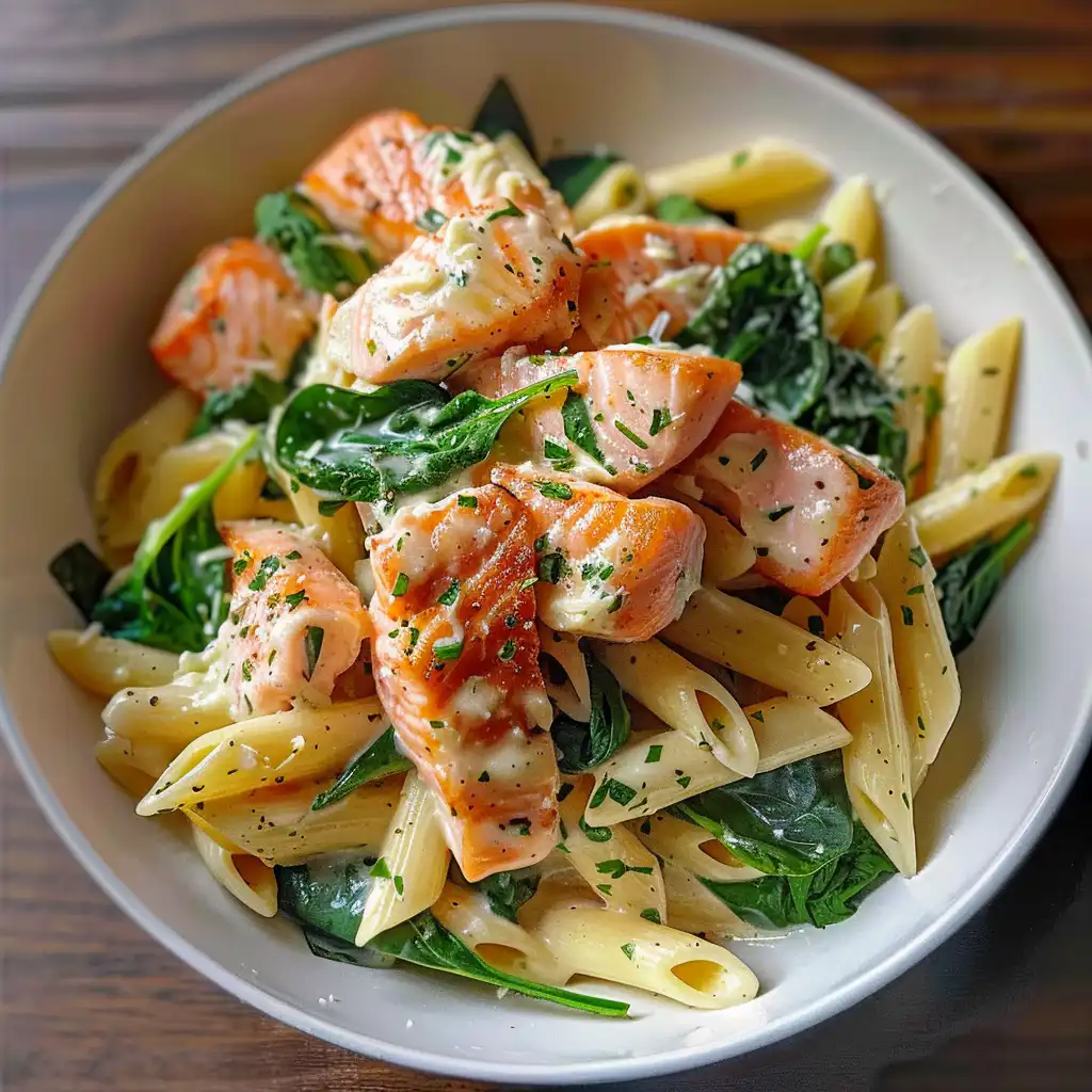 Spinach Salmon Pasta: A Delightful Creamy Dish