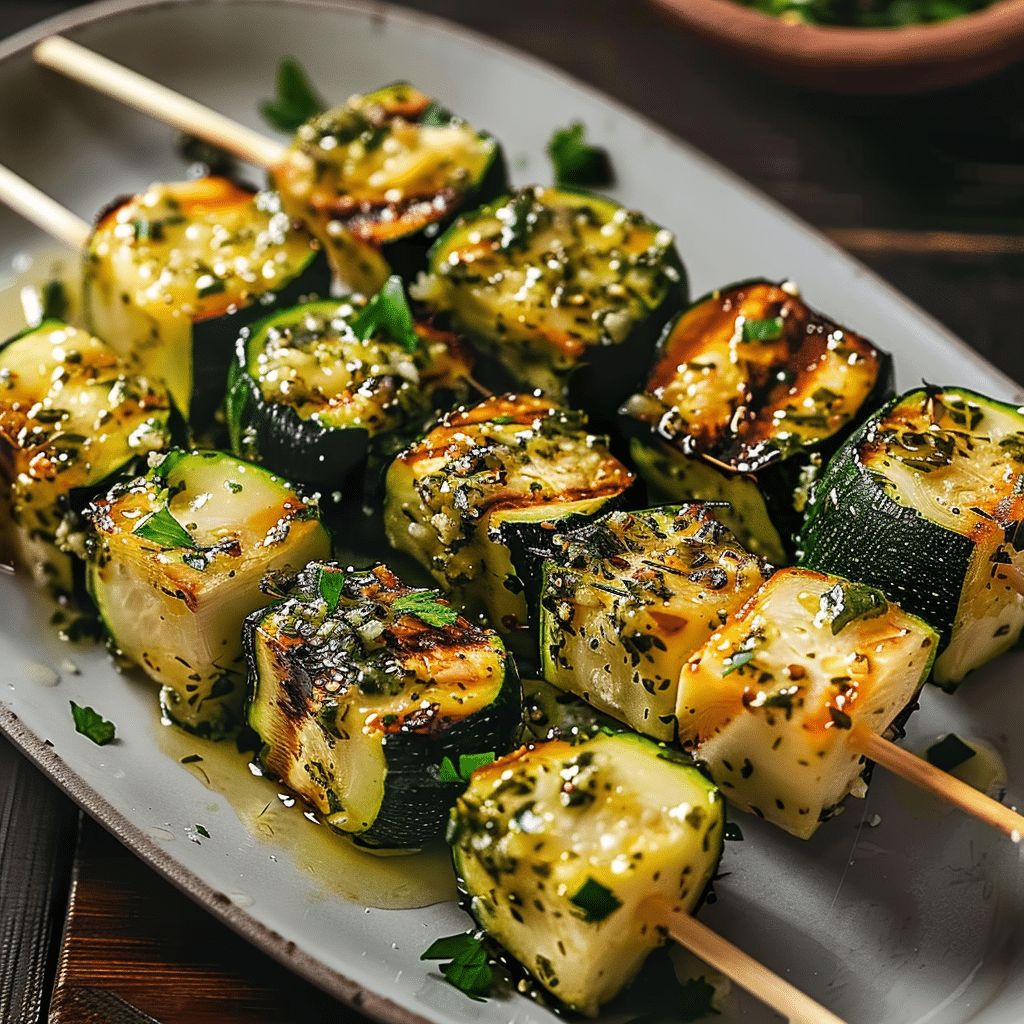 Garlic Butter Zucchini Skewers: A Flavorful Grill Delight
