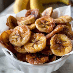 Cinnamon Sugar Air Fryer Banana Chips: Easy & Delicious Snack