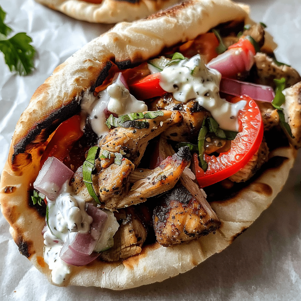 Mediterranean Chicken Gyros: A Flavorful Delight