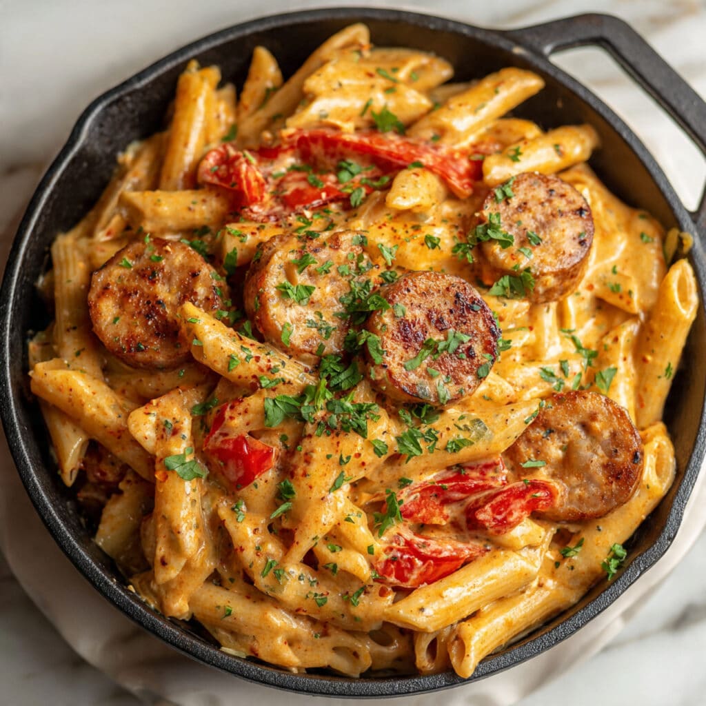 Creamy Cajun Sausage Pasta