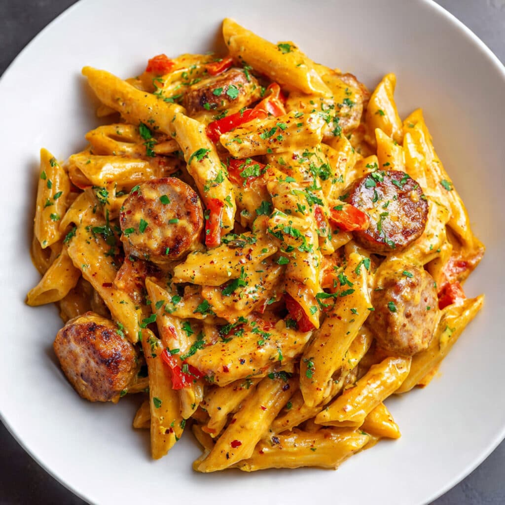 Creamy Cajun Sausage Pasta