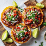 Mexican Tostadas de Carne Asada
