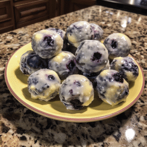 Lemon Blueberry Cottage Cheese Protein Bites