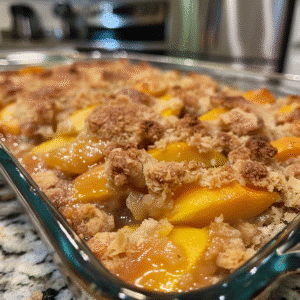 Peach Cobbler with Cake Mix
