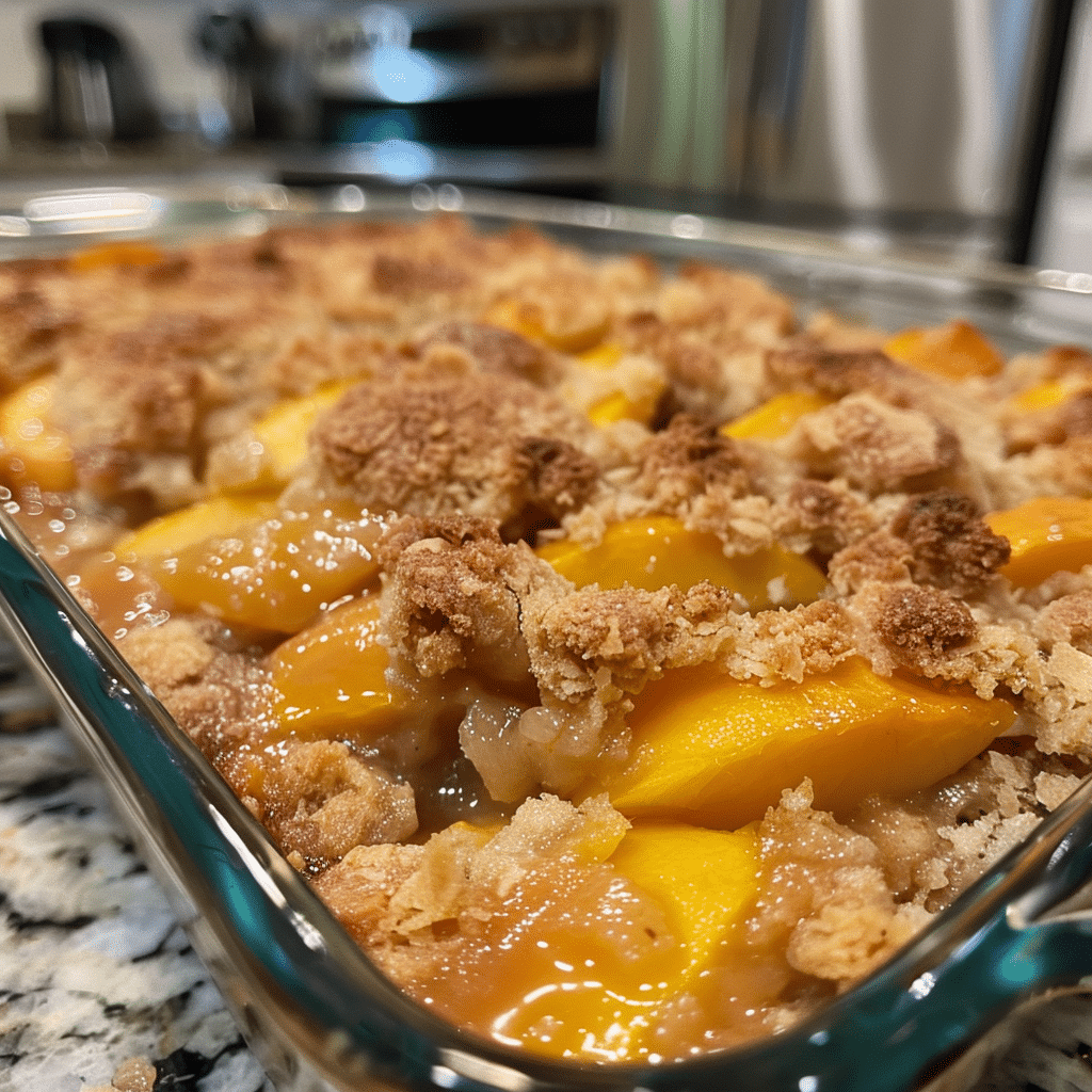 Peach Cobbler with Cake Mix