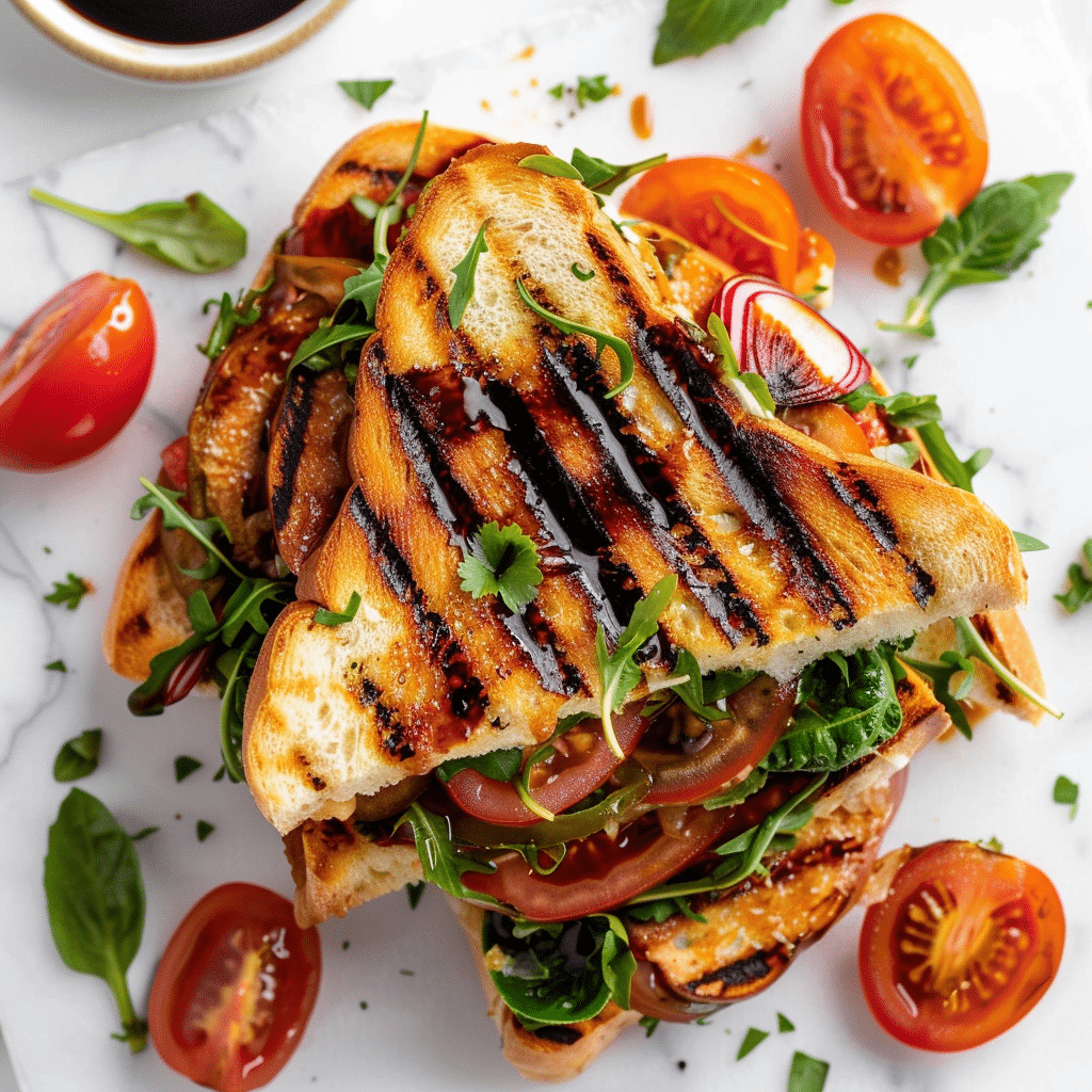 Grilled Balsamic Vinaigrette Sandwich Melt